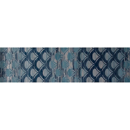 2 X 8 Ft. Seaport Collection Waves Woven Area Rug, Blue